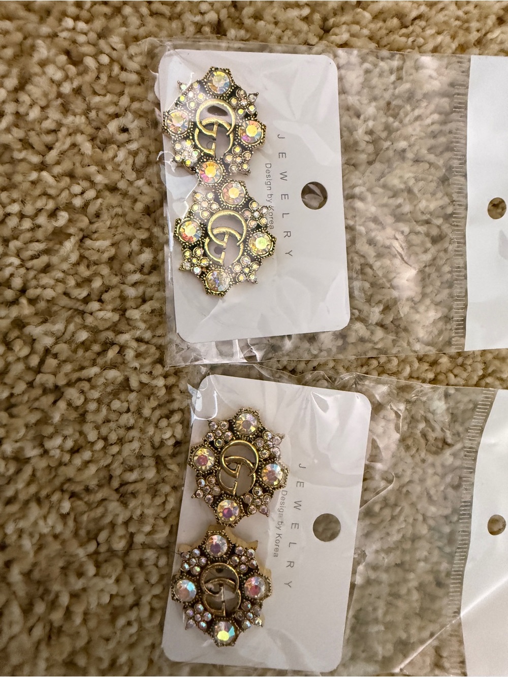 Multi-Pair Gold and Pearl Accent Earring Sets, Brooches, and Necklaces - Picture 5 of 6